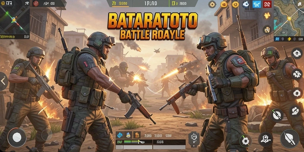 Tampilan seru dari gameplay Battle Royale BATARATOTO yang mendebarkan.