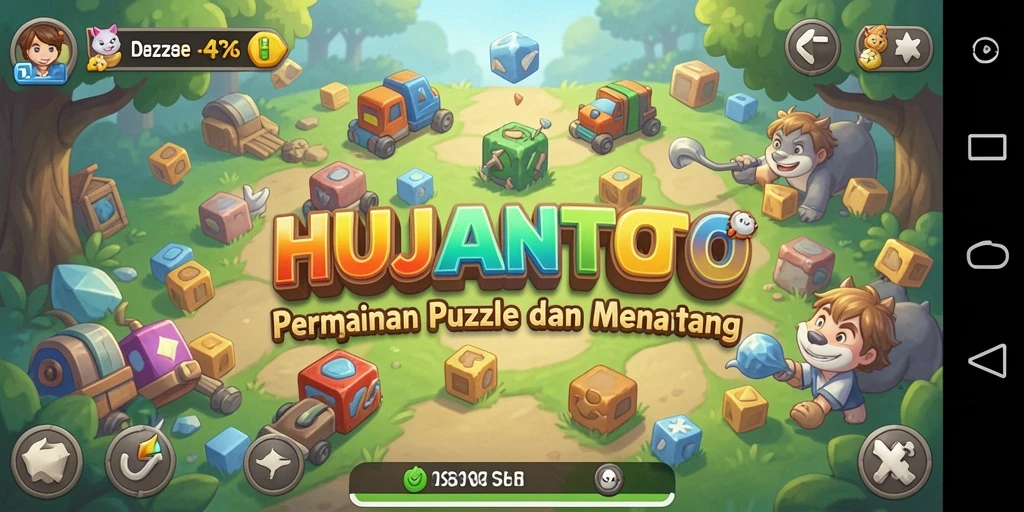 Screenshot utama HUJANTOTO menunjukkan gameplay yang menarik dan penuh tantangan.