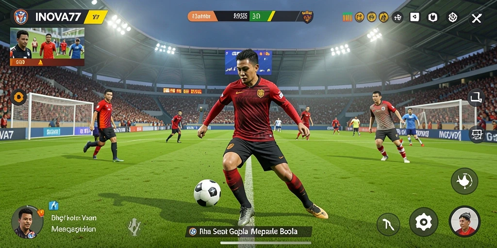 Menampakkan aksi seru dalam permainan sepak bola