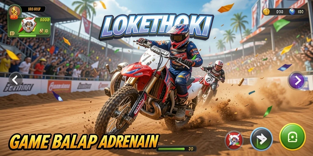 Gameplay balap menarik dengan kendaraan beragam di LOKETHOKI.