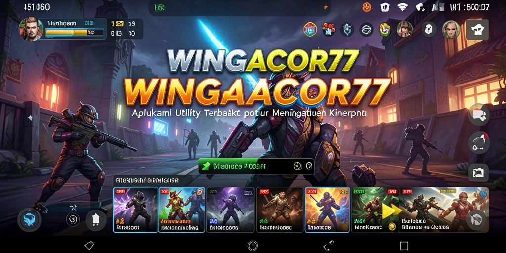 Tampilan utama WINGACOR77 dengan fitur optimasi kinerja.